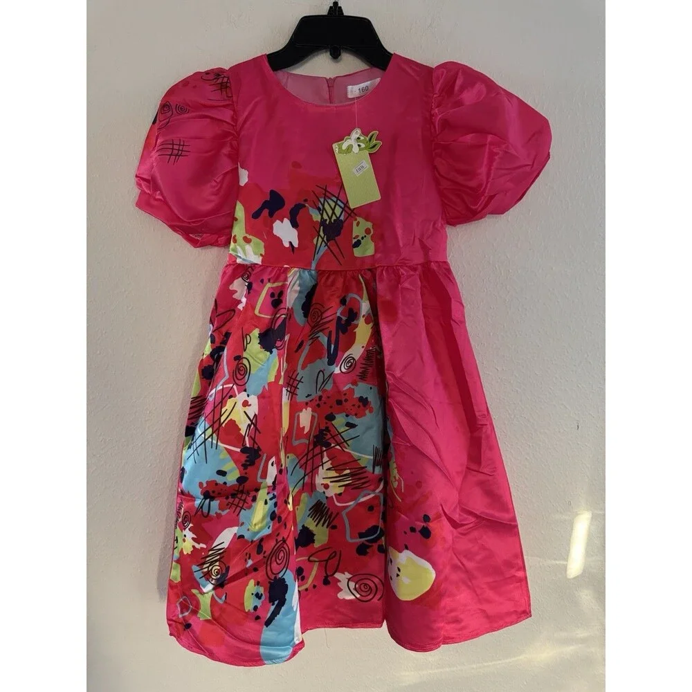 kids girls Weird Doll Costume Pink Dress Halloween costume dress size 160 /11-12